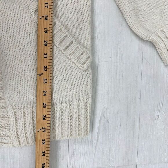 Faherty Stella Long Line Cardigan Women XS Wool Alpaca Cable Knit Ivory Cream - Picture 14 of 16
